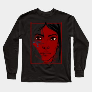 red partrait Long Sleeve T-Shirt